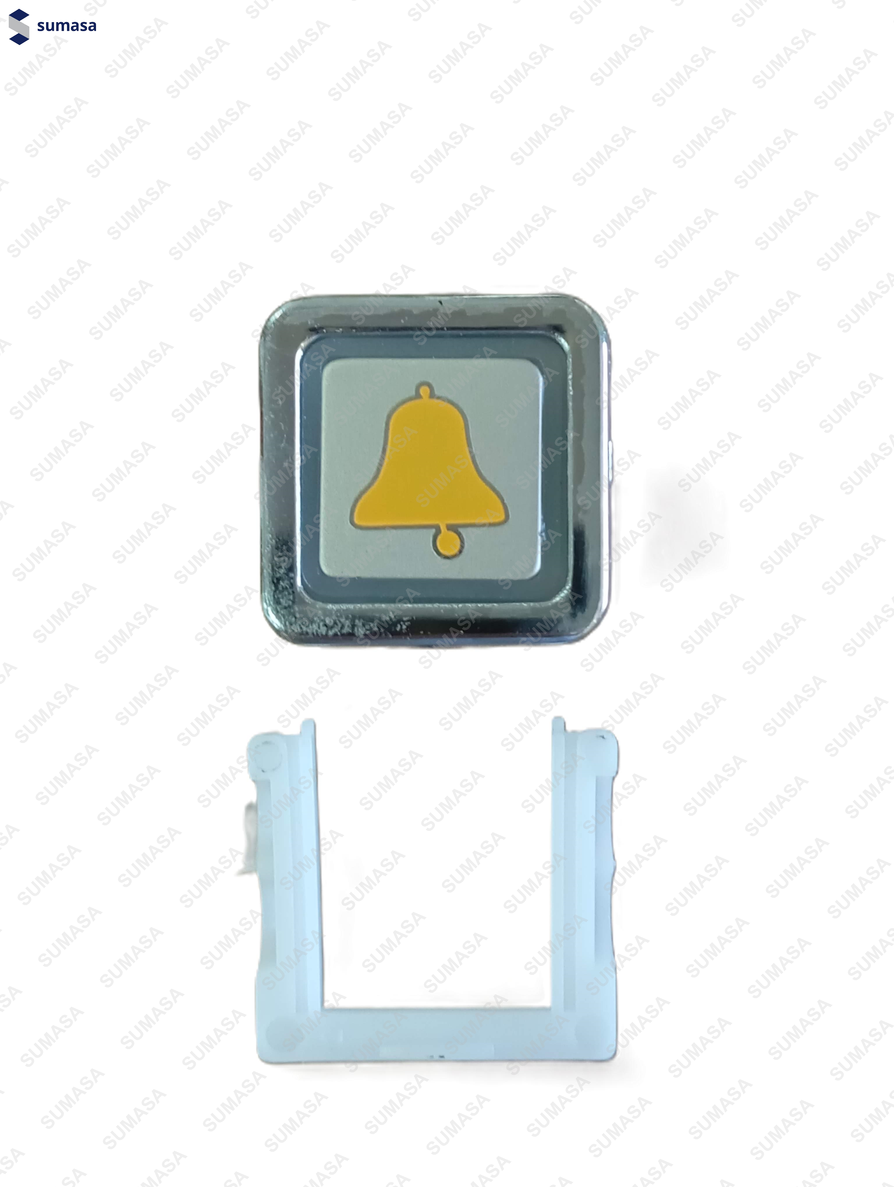 PULSADOR IRIMAR CROMO 2C "ALARMA" SIN LUMINOSO
