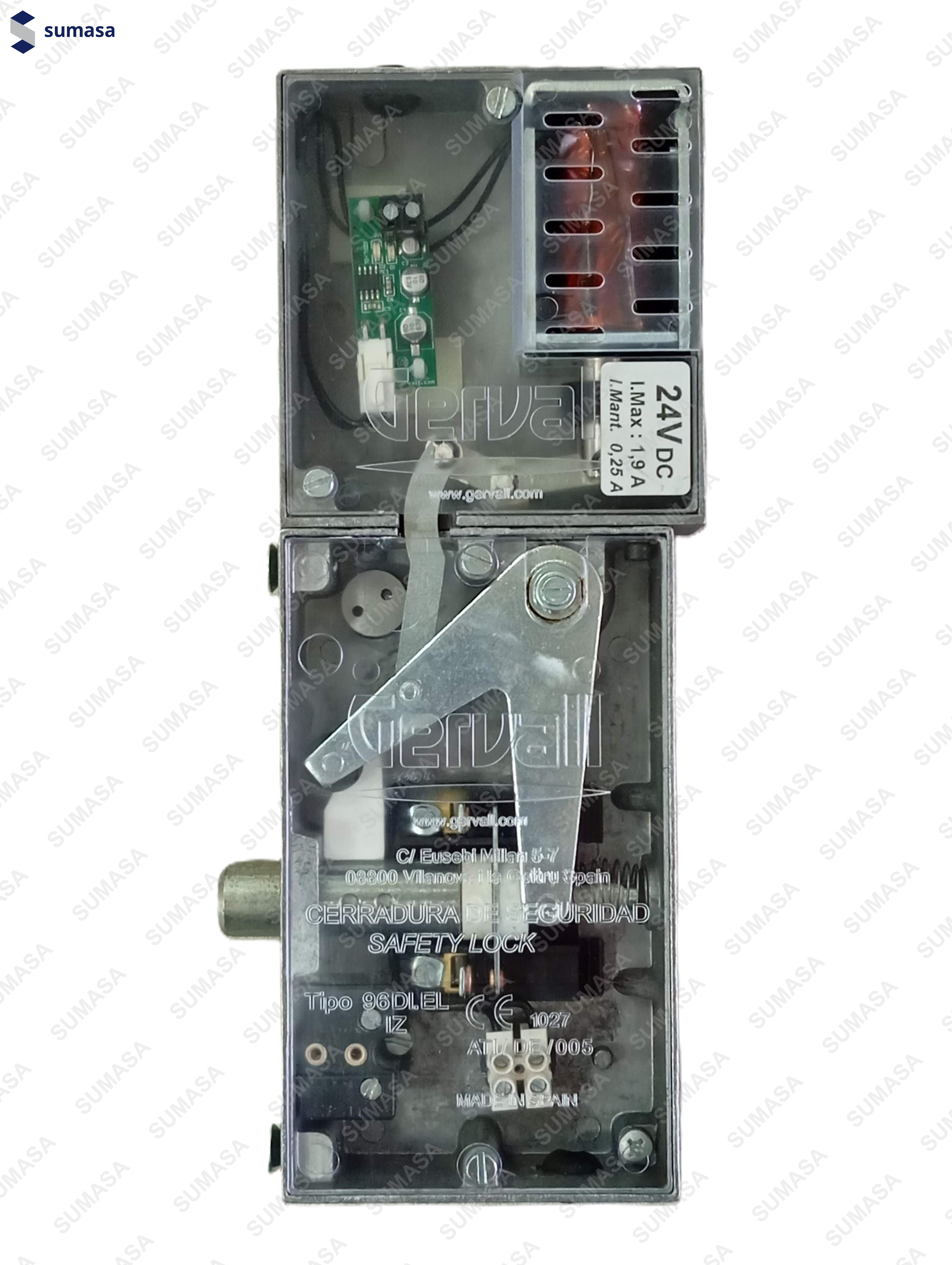 CERRADURA GERVALL  S/CONT. AUX.IZ. ELEC. PEST. BISEL 03.096.IZ.EL