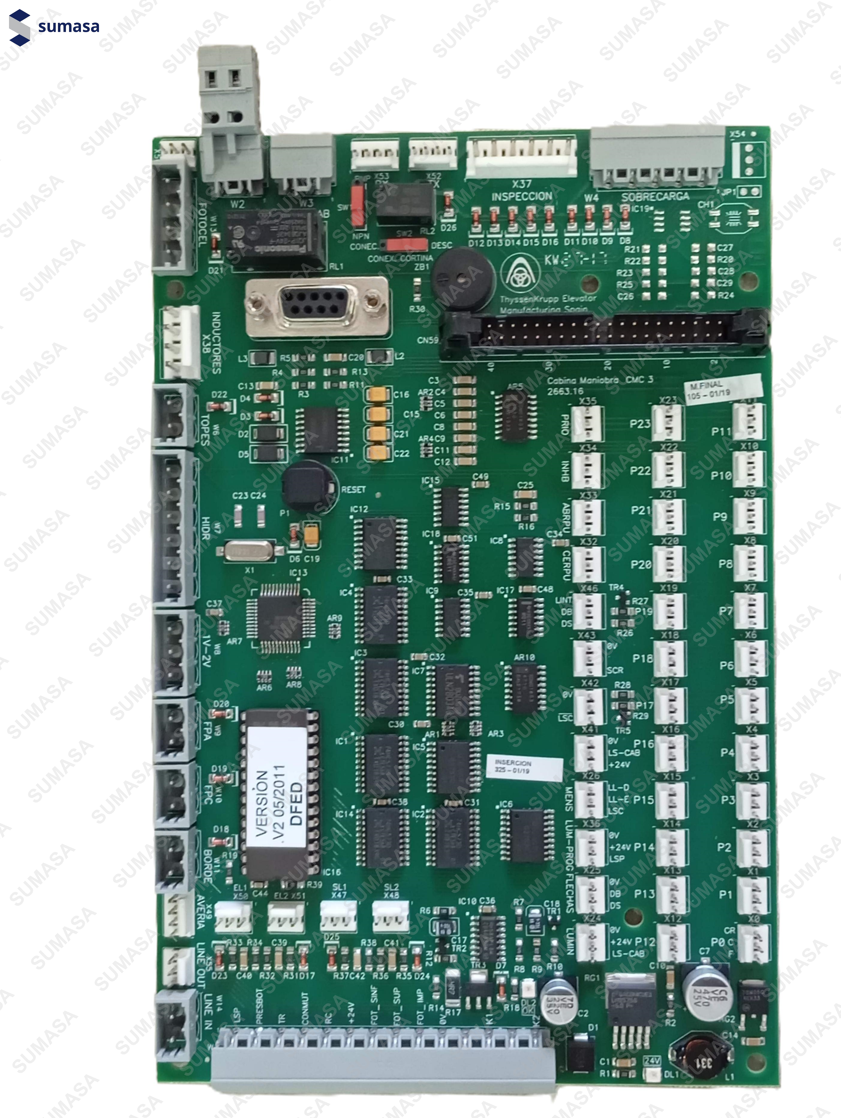 PLACA THYSSEN CABINA CMC-3