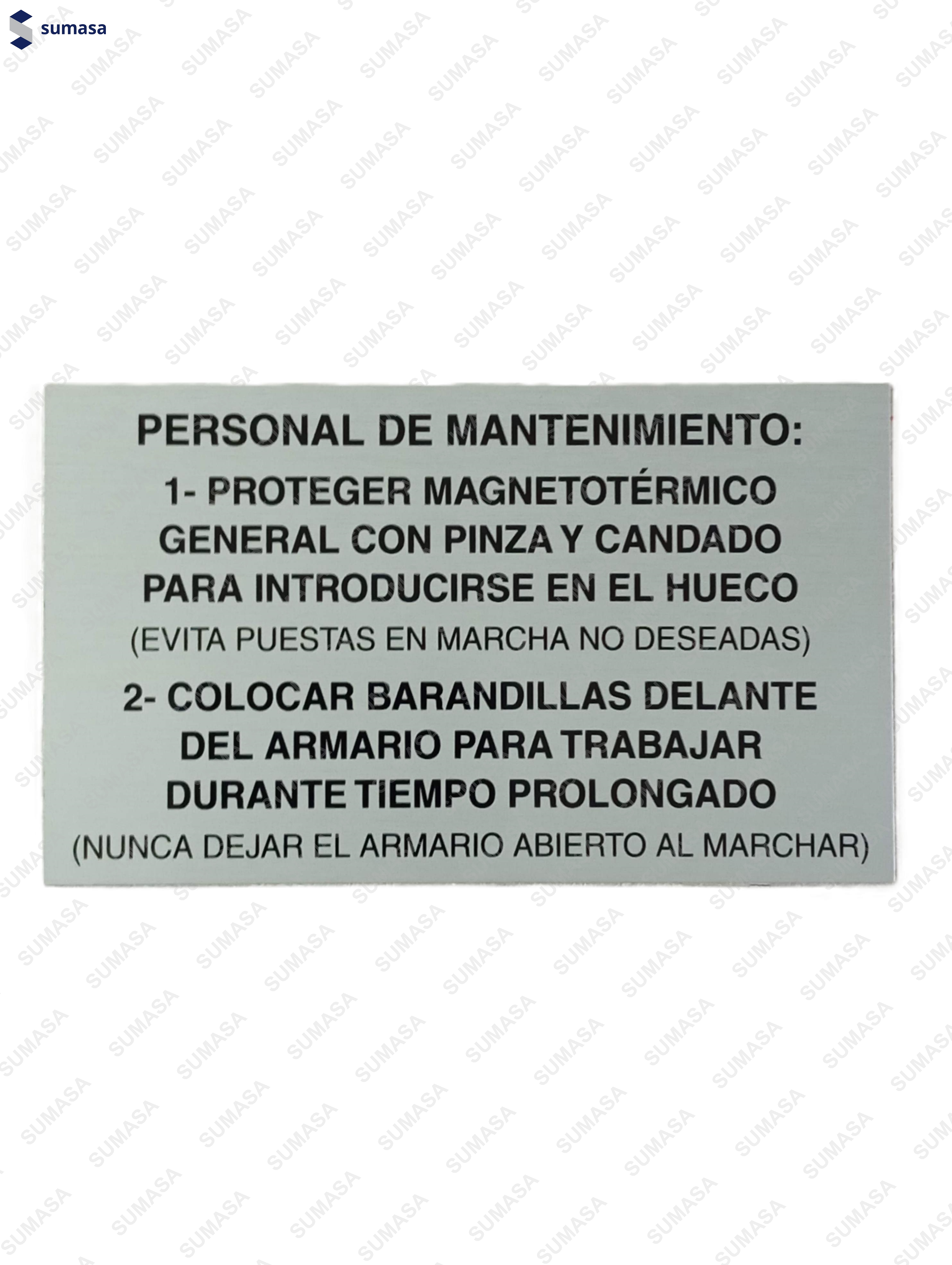 PLACA "SOLO CARGA"